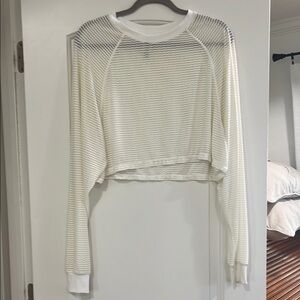White Striped Women's Top